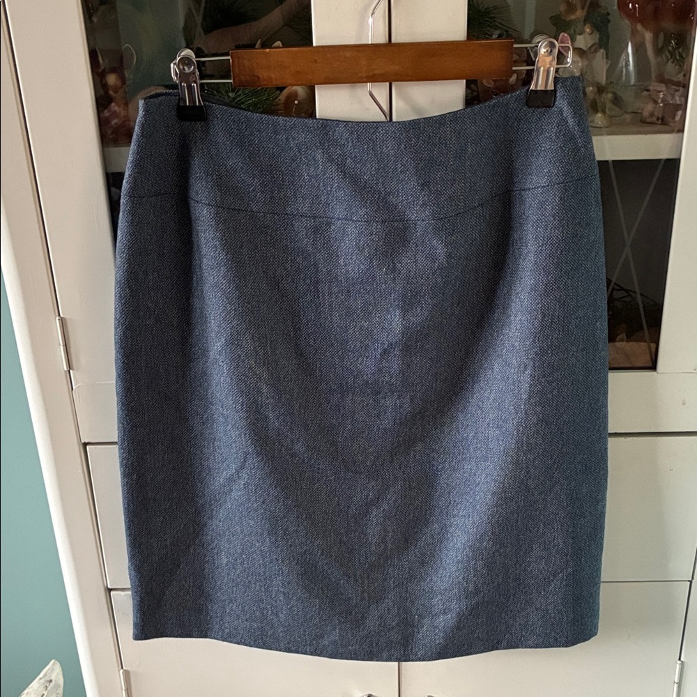 Talbots sz 10 Wool Classic Blue Women's Skirt euc